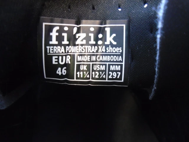 Fizik Terra Powerstrap X4 Offroad Schuhe EU 46 SCHWARZ ( 6
