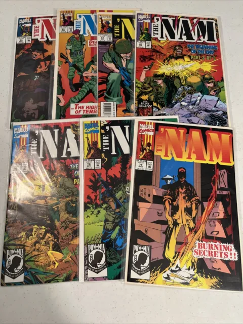 1986 Marvel Comics Series The 'Nam Issues #78 -84, in VF condition