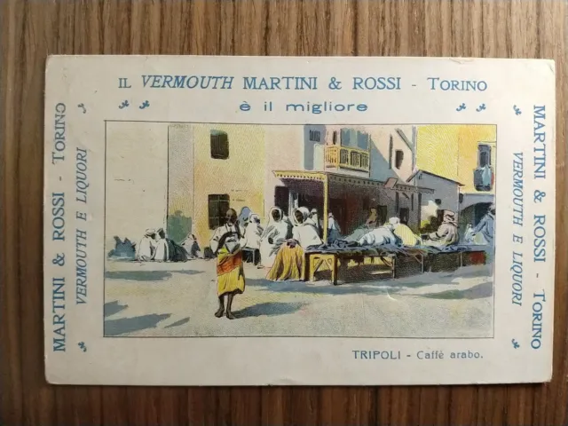 Cartolina Pubblicitaria Vermouth Martini E Rossi Torino