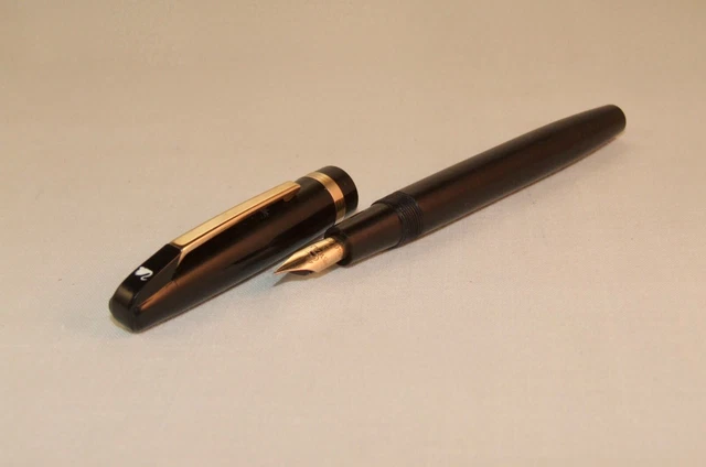 Vintage Swan Mabie Todd Warwick Twist Filler Fountain Pen - Jet Black- Near Mint