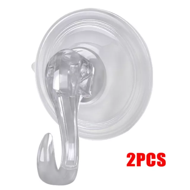 1/2/4X Wreath Hanger Suction Cup Hooks Clear Vacuum for Front Windows Door Glass