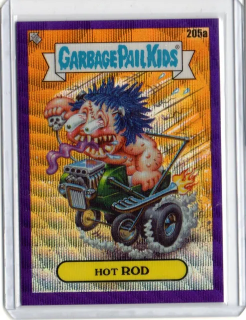 2022 HOT ROD TOPPS GARBAGE PAIL KIDS CHROME REFRACTOR PURPLE WAVE #d 245/250