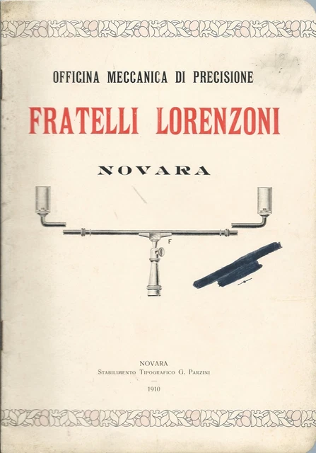 Catalogo Lorenzoni Strumenti Scientifici Geodesia Novara 1910 - Filo a Piombo