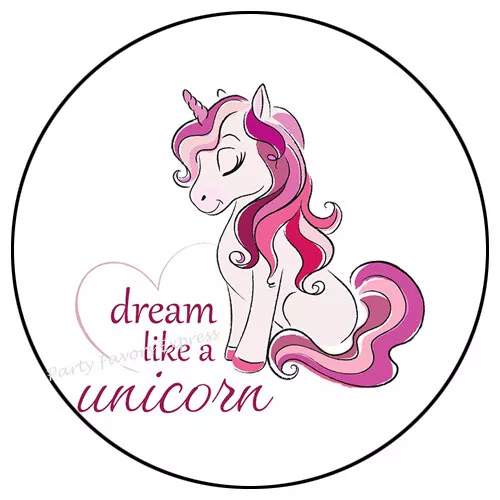 Dream Like A Unicorn Envelope Seals Labels Stickers Party Favors