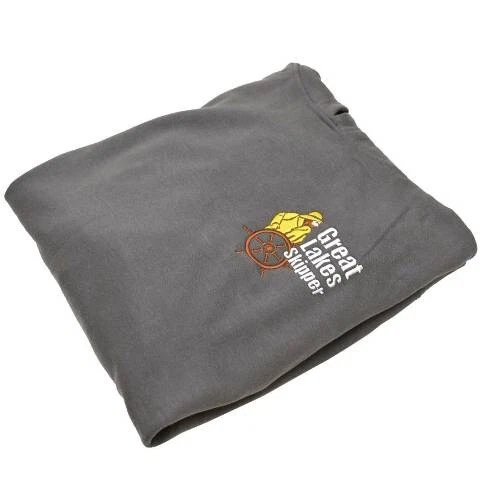 Great Lakes Skipper Boat Hooded Sweatshirt | Unisex Large Gray