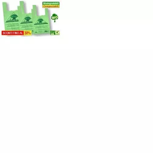 Buste Shoppers Biodegradabili Compostabili 29X54 - Medie Kg. 4 Mater Bi