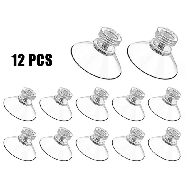 Odorless 53mm Glass Sucker Wall Hanger Pads Clear Screw Hooks Suction Cup