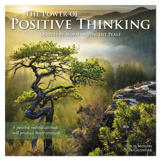 THE POWER OF Positive Thinking 2024 Monthly Wall Calendar 12 x 12