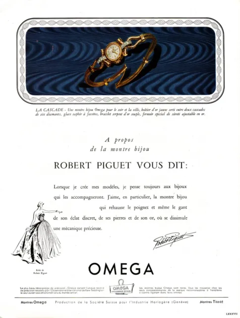 Original French Vintage Ad - OMEGA Watch Watches Robert PIGUET - 1949