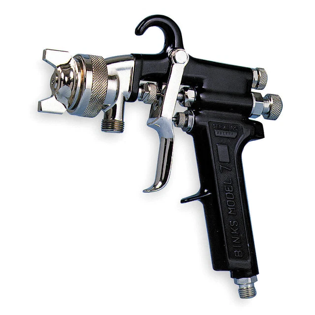 BINKS 6100-1808-9 Siphon Spray Gun,0.070In/1.8mm