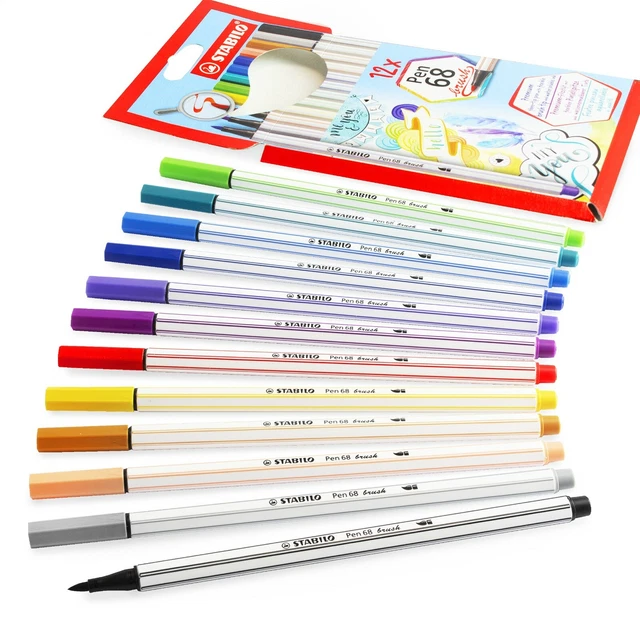 Stylo Plume STABILO 68 - Bleu Ciel, Marqueur à Encre Fluide