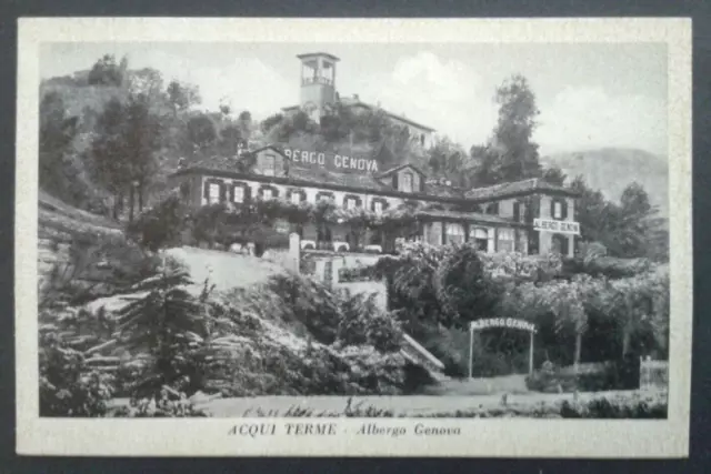 Cartolina - Acqui Terme (Al) - Albergo Genova - Non  Viaggiata