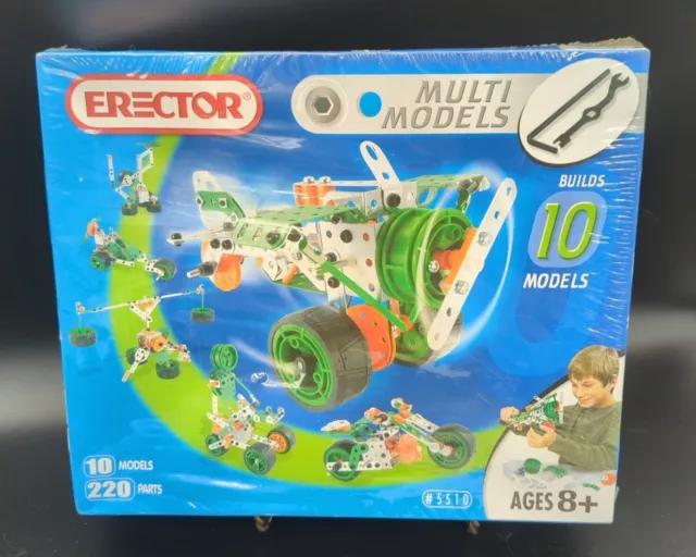 Erector Set #5510 Motion System 10 With 220 Parts Build 10 Models Sealed Meccano