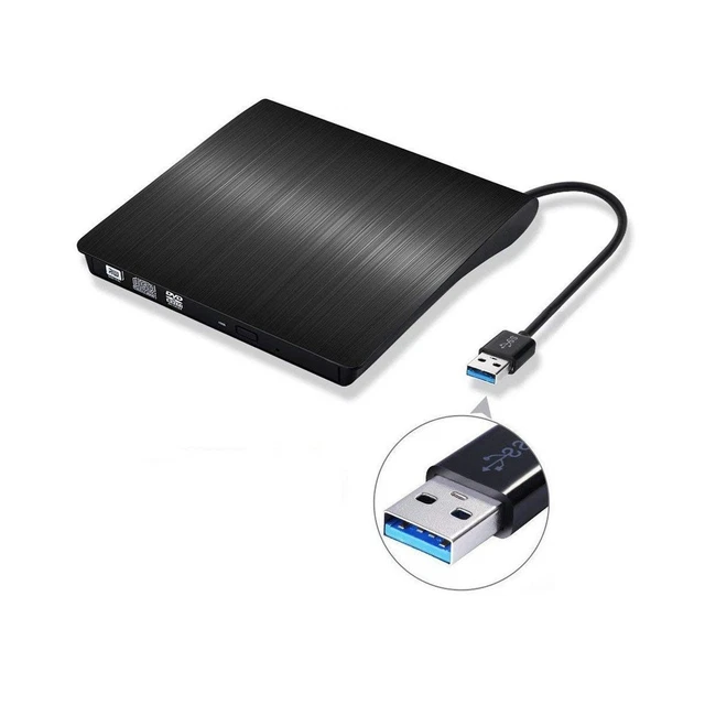 Ultra Slim External USB 3.0 CD/DVD-RW Writer Burner Player for Macbook Pro Ai...
