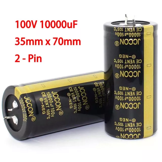 100V 10000uF Aluminum Electrolytic Capacitors 10000uF 100V 105C Snap In 35x70mm