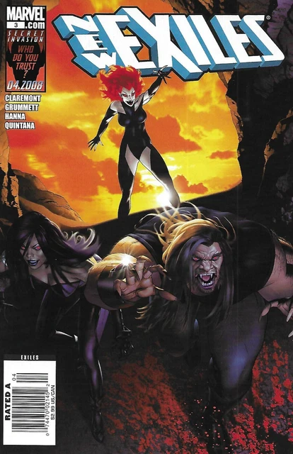 New Exiles Comic 3 Cover A First Print 2008 Chris Claremont Tom Grummett Hanna
