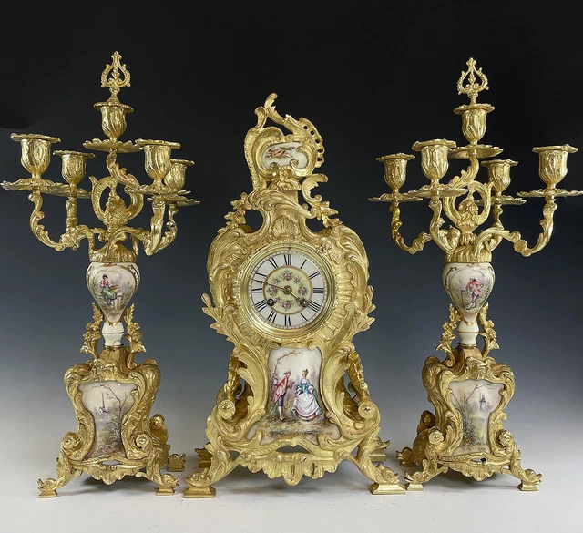 Pendule De Cheminée Style Baroque – Cupidons – Finition Antique – Hauteur 35 Cm – Palazzo INT
