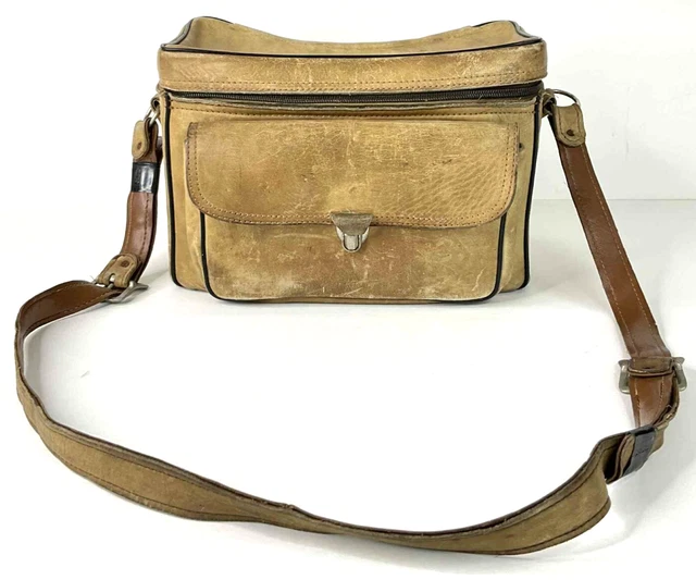 Sac étui pour appareil photo vintage Perrin The Sportsman 502 en cuir