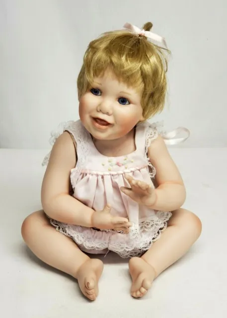 MBI Danbury Mint GIFT FROM HEAVEN 100% Porcelain BABY GIRL Doll by Karen Scott