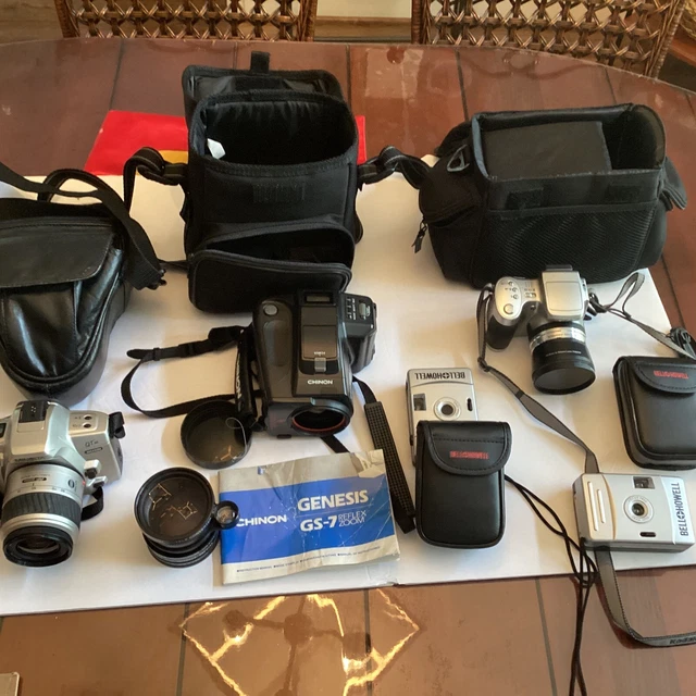 Lot Cameras (5) Minolta, Chinon, Kodak & Bell + Howell(2) - Working
