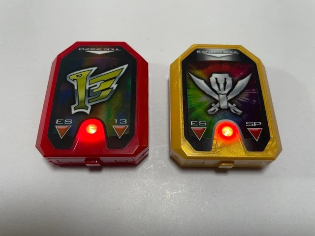 Set De 3 Figurines Power Rangers Engine Sentai Go-onger - DX Engine Soul 7, 8, 9 Par Bandai (Japon)