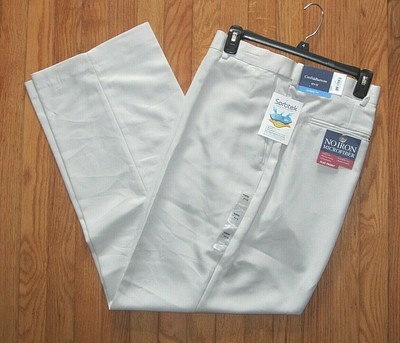 NWT Men's Croft & Barrow No Iron Microfiber Classic Fit Dress Pants Assorted