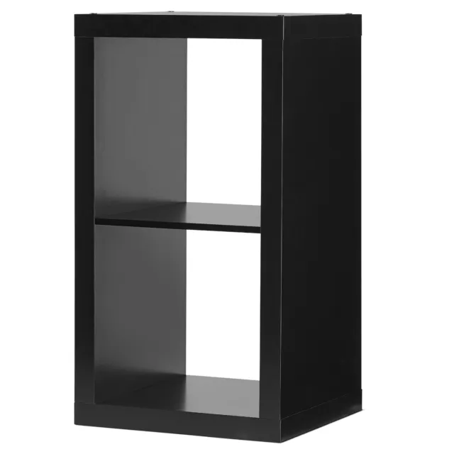 2-Cube Storage Organizer, Solid Black