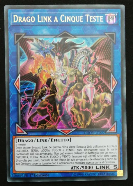 DRAGO LINK A CINQUE TESTE Ultra Rara in Italiano DUOV-IT007  YUGIOH