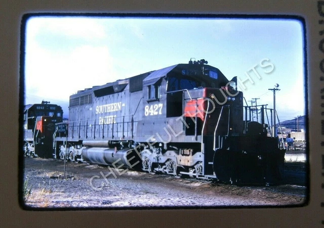 Original '75 Kodachrome Slide SP Southern Pacific 8427 SD40 Bayshore, CA   29N33