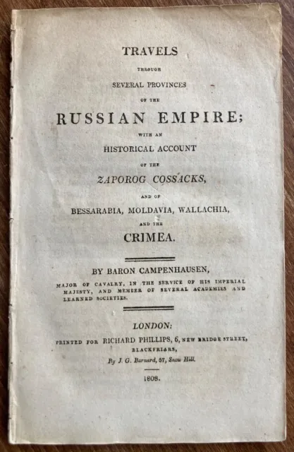 Travels Through Several Provinces of the Russian Empire, Campenhausen 1808 PB