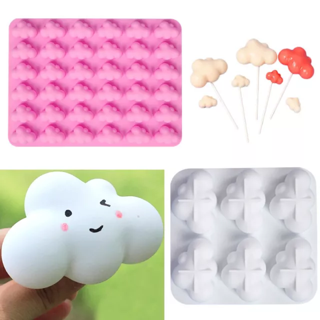 3D Cloud Cake Jelly Fondant Mold Chocolate Baking Soap Mould Tray Ice Cube Tool