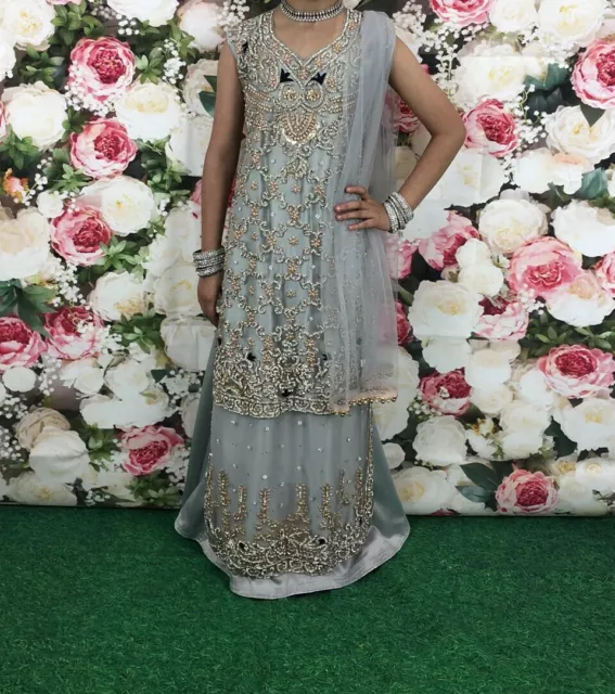 Indian Pakistani girls Maxi kameez Suit Size 30 party wear wedding dress Eid I
