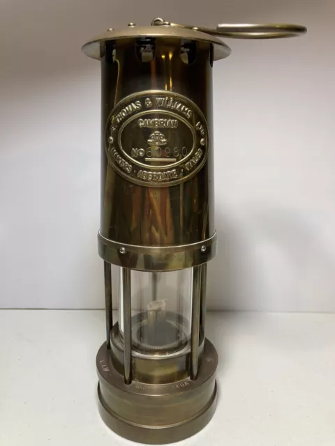 E. Thomas & Williams Ltd. Brass Cambrian Lamp Makers Aberdare Wales No# 60980
