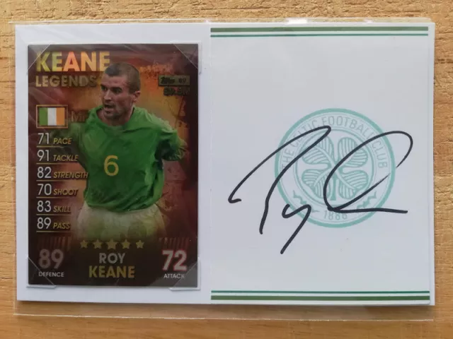 Roy Keane Celtic Republic Of Ireland Legend Hand-Signed Photocard (2)