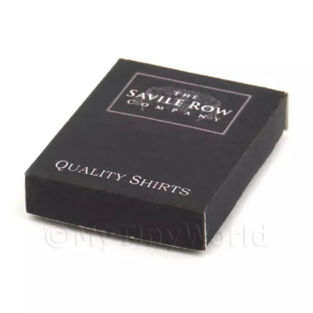 Dolls House Miniature Opening Black Saville Row Shirt Box