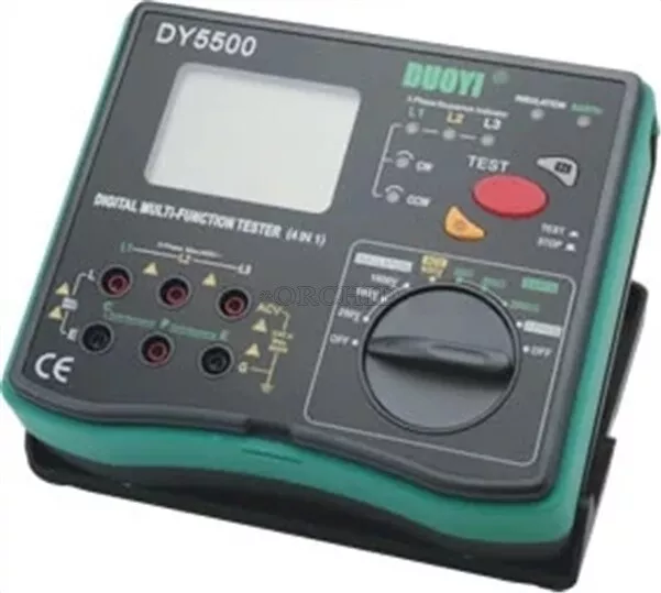 DY5500 DC1000V Digital Lcd Multi Earth Ground Resistance Tester Meter 0.01~20 mc