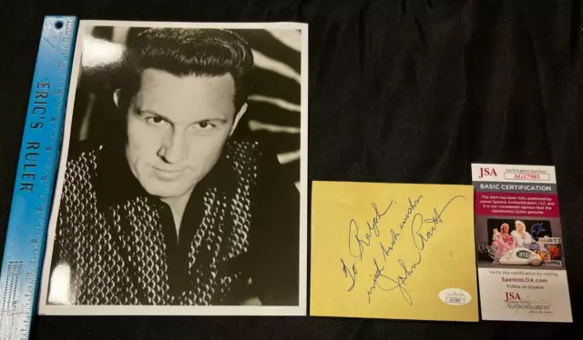 John Raitt actor hand signed autographed 3x5" Index Card JSA COA AA 11923