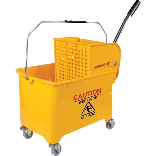 21Qt. Molded Plastic Mop Bucket With Wringer HHMB20L SIM Supply, Inc. HHMB20L