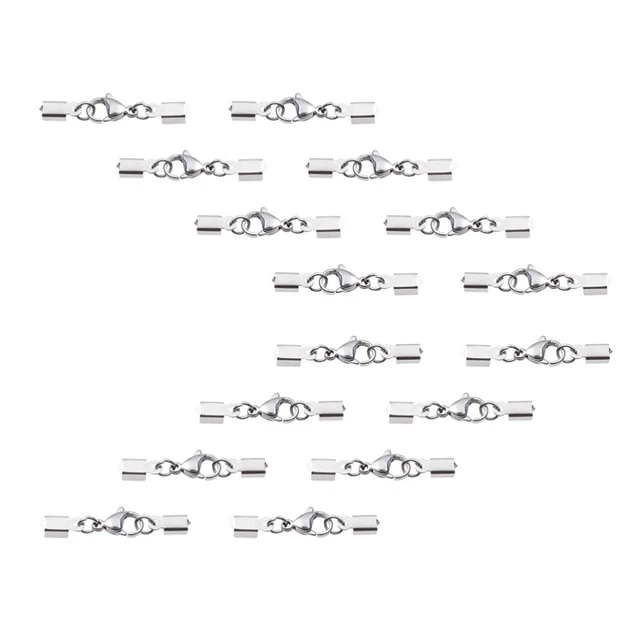 50 Pcs Embouts De Cordon En Cuir Sertissage Des Extrémités Du Bracelet À Sertir