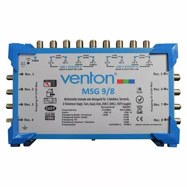 Venton Multischalter MSG 9/8 2 Sat für 8 Teilnehmer