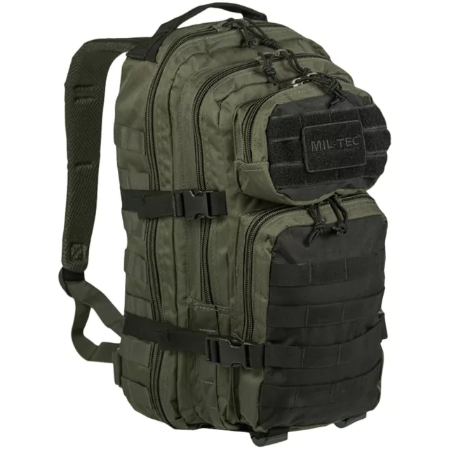 Mil-Tec US Assault Pack Pequeña Mochila Excursionismo Caza Ranger Green/Negro