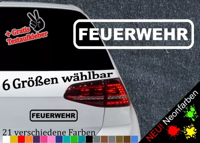 Feuerwehr Schrift Aufkleber Sticker Rahmen Einsatz Fire Rettungsgasse JDM DUB