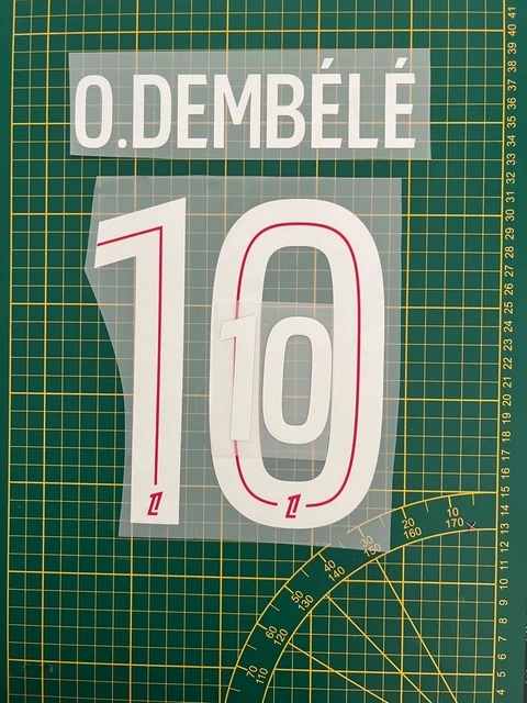 Flocage Dembélé N°10 2024/2025, Maillot Domicile Paris, Version Coupe