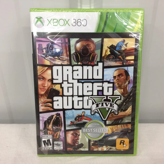 NOS GRAND THEFT Auto V GTA 5 Microsoft Xbox 360 New Sealed EUR 25,03