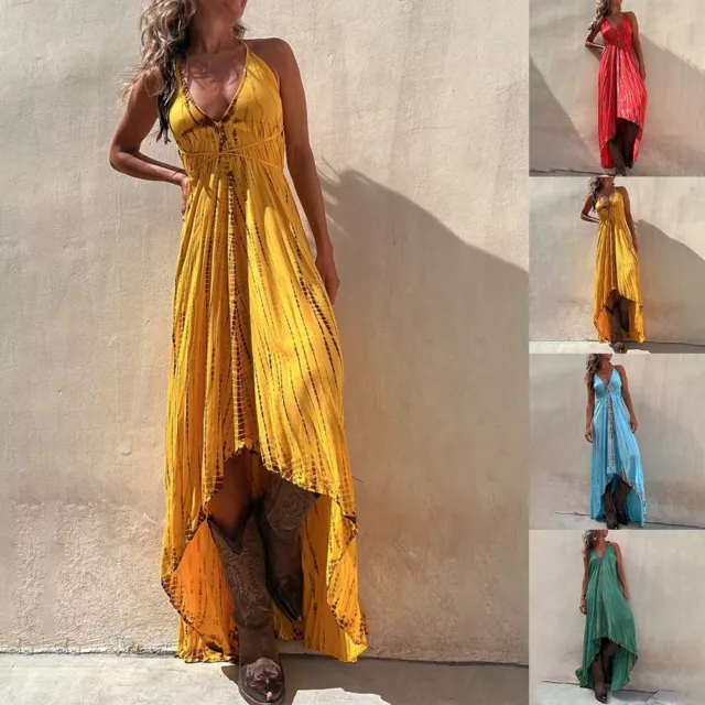 Robe maxi de plage pour femme décontractée et élégante bohème longue robe d