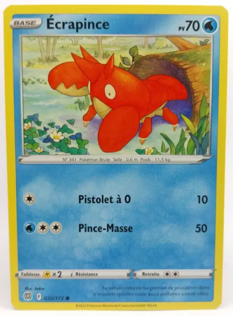 Carte Pokémon Écrapince 032/172 Épée et Bouclier Stars Étincelantes EB09 Fr