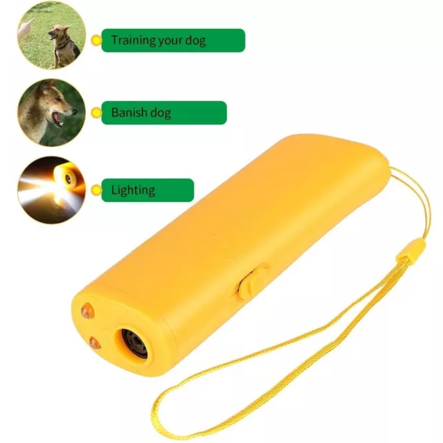 ✅Anti Aboiement STOP Arrêt Chien Education Canine LED Ultrasons 3 en 1 Répulsif 2