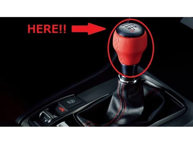 DEWHEL Pomello Cambio Manuale JDM Racing Type-R Style - Alluminio, Filetto 10x1.5mm, Rosso, Per Honda/Acura