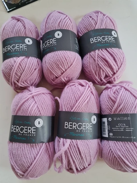 Lot De 6 Pelotes De Laine Bergère De France 100% Alpaga - Naturel Grège, 50g Chacune