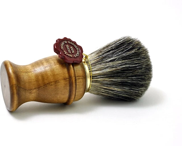 Omega : 6191  pennello barba in tasso nero -manico legno rovere ( made in Italy)
